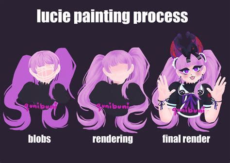 Lucie Painting Process By Qunibuni On Deviantart