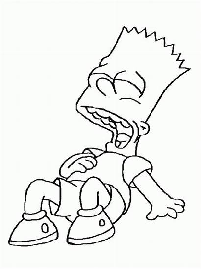 Coloring Simpsons Simpson Drawings Cartoon Printable Homer