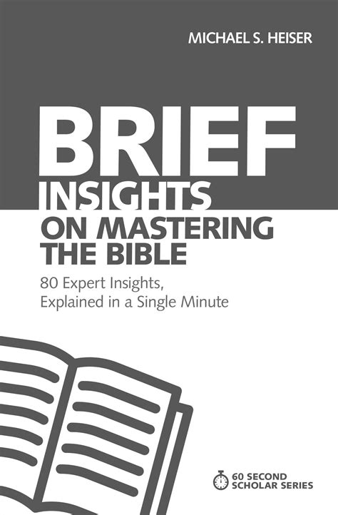 Brief Insights On Mastering The Bible 80 Expert Insights Explained In