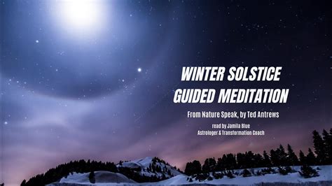 Winter Solstice Guided Meditation Youtube