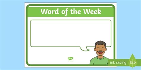 Word Of The Week Display Poster Teacher Made
