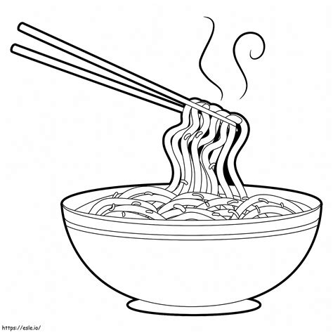 Noodles Made From Wheat Coloring Page