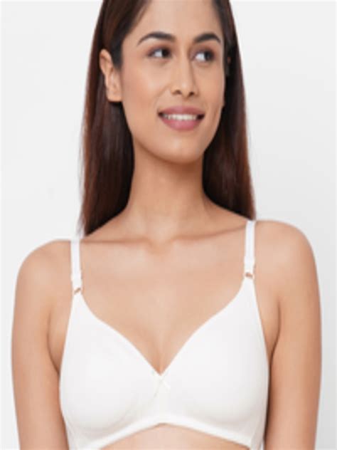 buy inner sense white organic cotton antimicrobial sustainable seamless bra with supportive