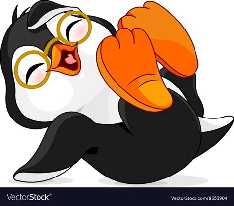 Illustration Of Cute Baby Penguin Is Laughing Download A Free Preview