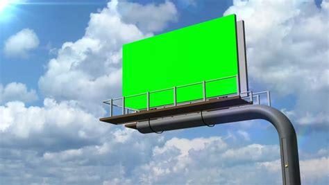 Billboard With Moving Clouds And Stock Footage Video 100 Royalty Free
