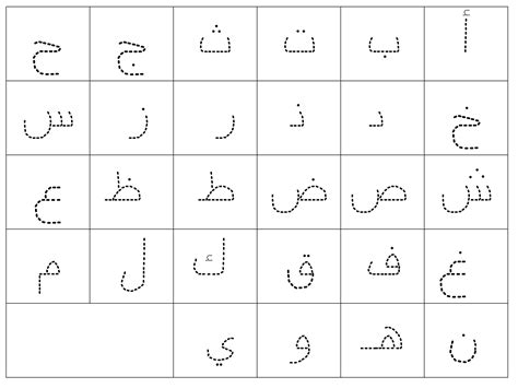 تعليم الحروف العربية كتابة