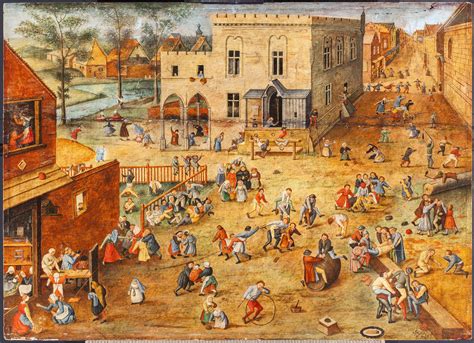 Childrens Games Pieter Bruegel Oil On Panel 1560 Rart