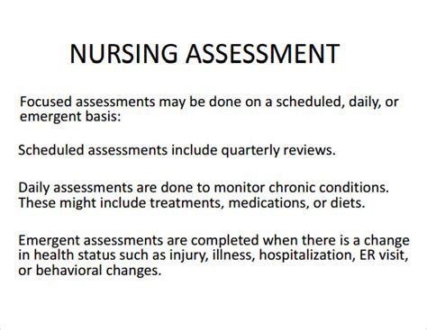 9 Nursing Assessment Samples Sample Templates