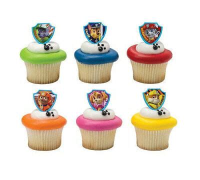 Paw Patrol Chase Marshall Rubble Rocky Zuma Skye Party Favor Rings