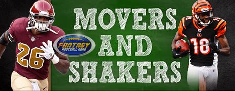 This gem supports all of fantasy football nerd's level 1 and level 2 resources. Preseason Movers and Shakers from Fantasy Football Nerd