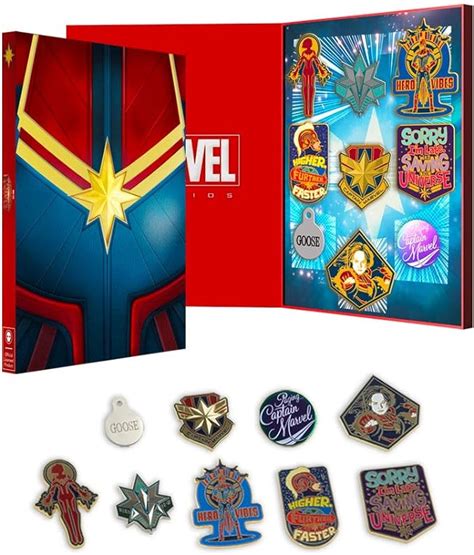 Official Captain Marvel Collectors Pin Badge Set Clothing