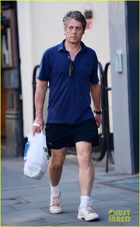 Hugh Grant Shows Off His Legs While Picking Up Takeout In London Photo