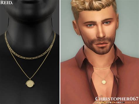 Reid Necklace Christopher067 Sims 4 Men Clothing Sims 4 Sims