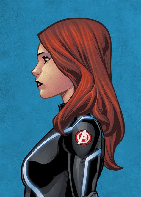 Official The Avengers Character Profiles Black Widow Displate Artwork