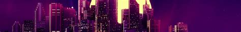 1668x222 Retro Wave Purple Skyscraper City 1668x222 Resolution