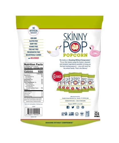 Skinnypop Popcorn Gluten Free Dairy Free Non Gmo Healthy Snacks Skinny Pop Original Popcorn