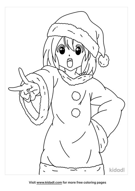 Anime Christmas Coloring Page Free Christmas Coloring Page Kidadl