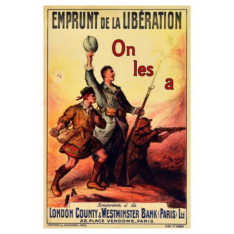 Original Antique Poster Everything For Victory Military Loan Wwi No