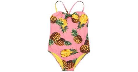 Dolce And Gabbana Pineapple Print Lycra One Piece Swimsuit Trendiest
