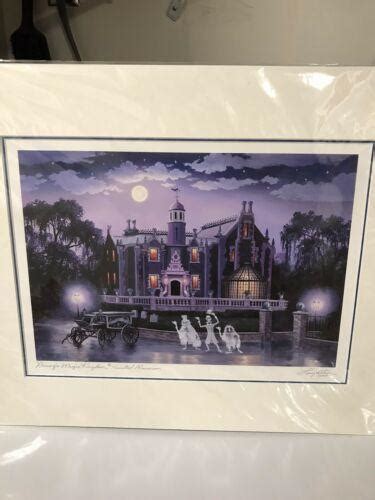 20x17 Disneys Haunted Mansion Print Hand Signed By Larry Dotson In