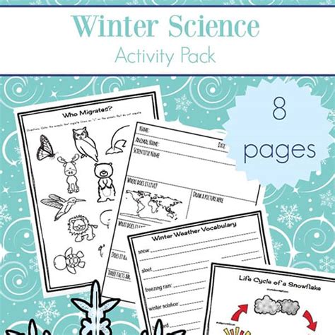 Winter Science Activities Free Winter Worksheets For Kids