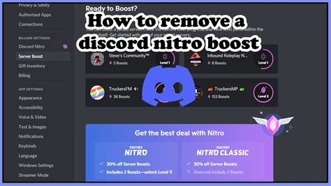 How To Remove Discord Nitro Boosts Youtube