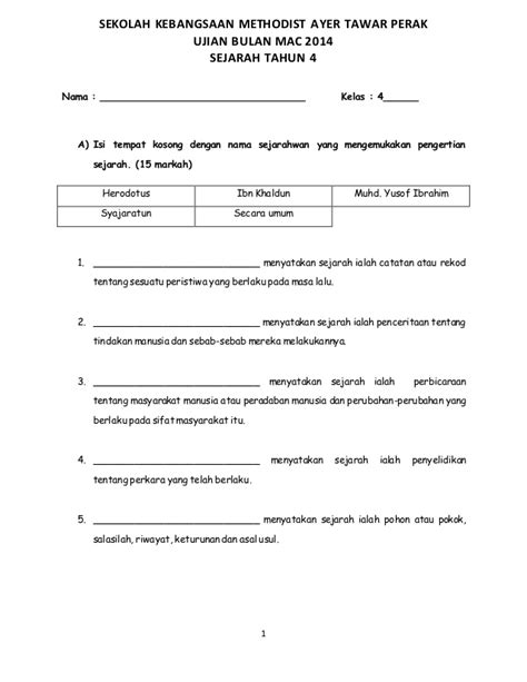 Please copy and paste this embed script to where you want to embed. Lembaran Kerja Sejarah Tahun 4 2020
