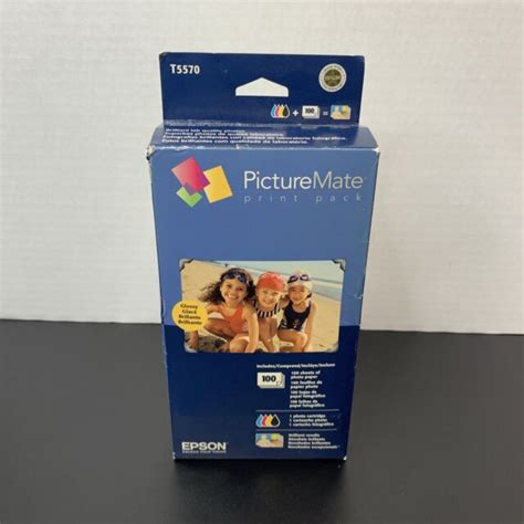 epson picturemate printpack 100 photo sheets and t5570 ink cartridge exp 2014 ebay