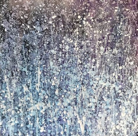 Abstract Blue White Grey Purple Acrylic Painting By Carol Zsolt