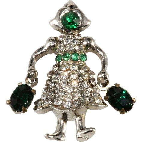 Tiny Rhinestone Jill Scatter Pin Brooch Looking For Her Vintage Mate