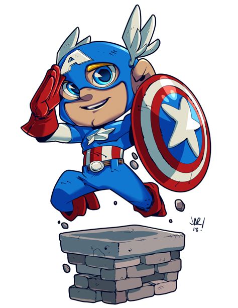 Chibi Captain America Rmarvel