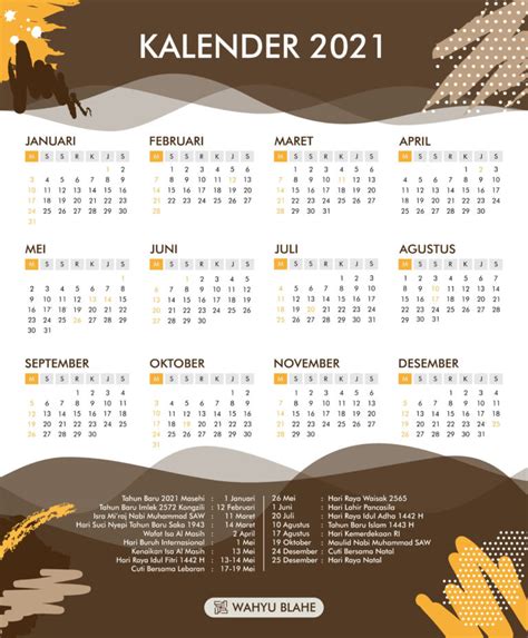 Kalender 2021 Indonesia Lengkap Dengan Hari Libur Nasional