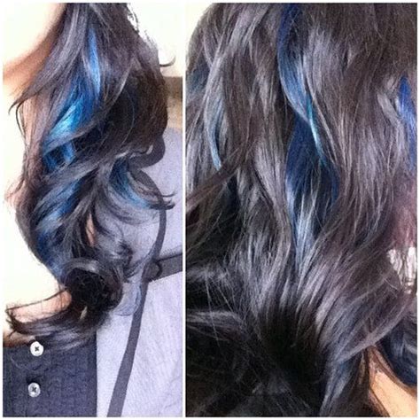 Hidden Hairpin Blue Peek A Boo Highlights By Sonia San