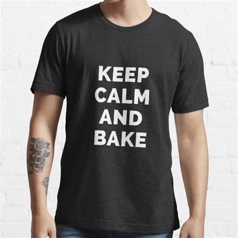 Keep Calm And Bake Black And White Simple Font Funny Meme