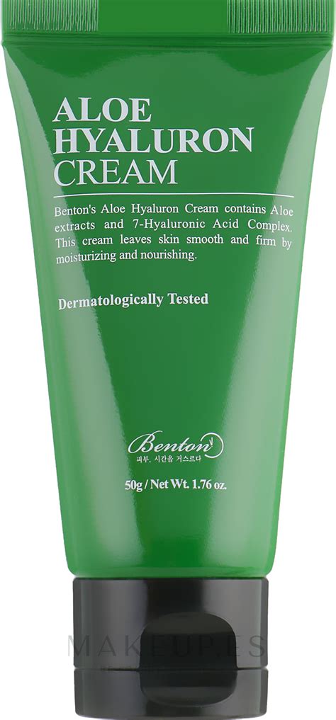 crema facial con extracto de aloe vera y ácido hialurónico benton aloe hyaluron cream makeup es