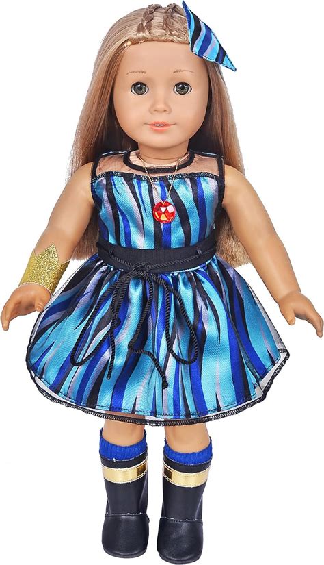 6pcset Evie Inspired Costume Doll Clothes Dress Include Shoes Fits 18 Inch Dolls Includes