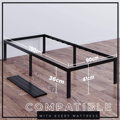 Metal Bed Frame 150×200 X 36 Cm Dreamzie King Size Metal Base For Bed