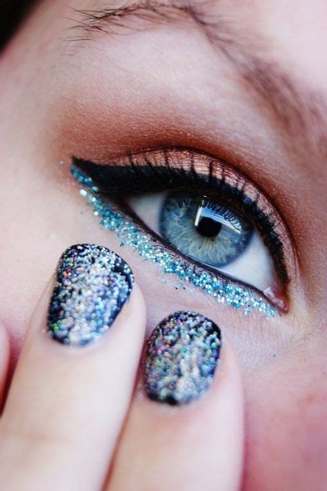 Blue Glitter Bottom Liner Glitter Eye Makeup Eye Makeup Glitter