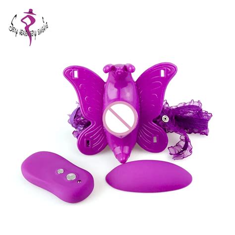 free sex toys vibrating panties strap on 20 speed wireless remote control butterfly dildo