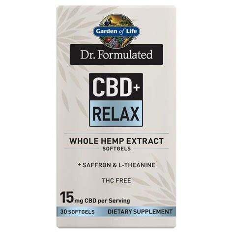 Garden Of Life Dr Formulated Cbd Relax 30 Sgels Swanson