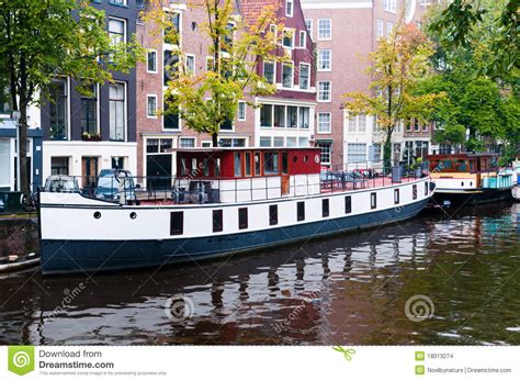Amsterdam Houseboat Editorial Stock Image Image Of Classic 18013274