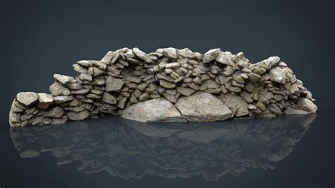 3d Realistic Stone Wall Turbosquid 1211919