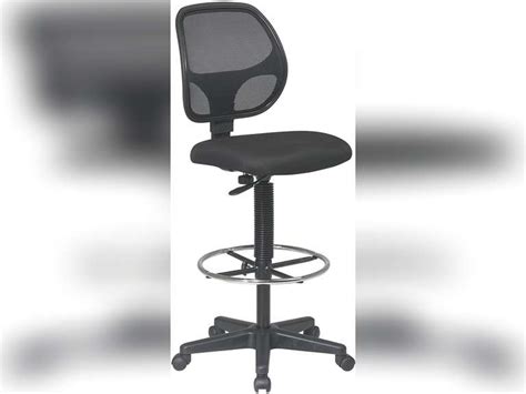 Office Star Deluxe Mesh Back Drafting Chair With 185 Diameter