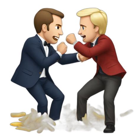 Poutine Kissing Macron Ai Emoji Generator