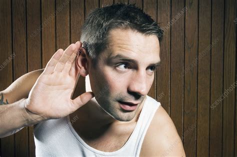 Man Listening Stock Image F0038546 Science Photo Library