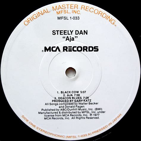 Steely Dan Aja Mfsl Vinyl Lp Original Master Half Speed Recording