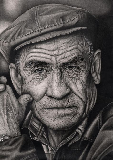 Old Man Graphite Drawing By Pen Tacular Artist On Deviantart Artofit