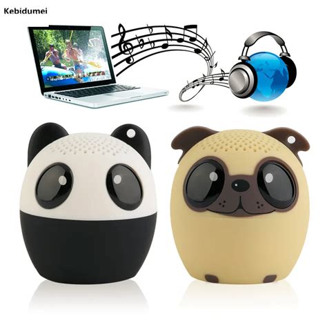Kebidumei Mini Portable Cute Bluetooth Wireless Speaker Panda Dog Pig