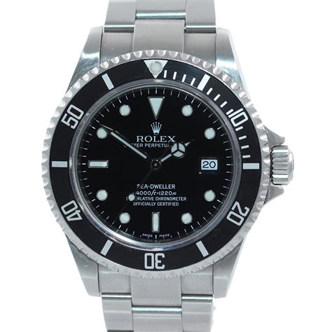 2005 Mint Rolex Sea Dweller Steel 16600 Black Dial Date 40mm Watch Box
