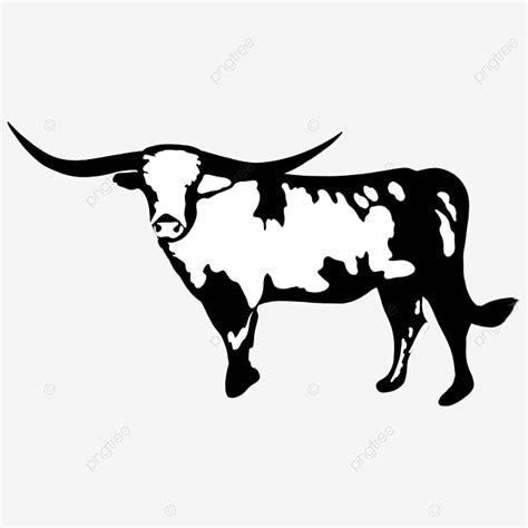 Longhorn Cow Silhouette Png Images Black And White Longhorn Cow Clip Art Longhorn Clipart